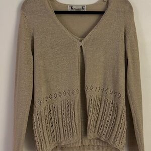 Elegant Beige Cardigan Sweater, straight from Italy